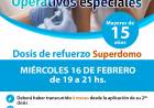 Operativo de vacunación Covid-19 para mayores de 15 años