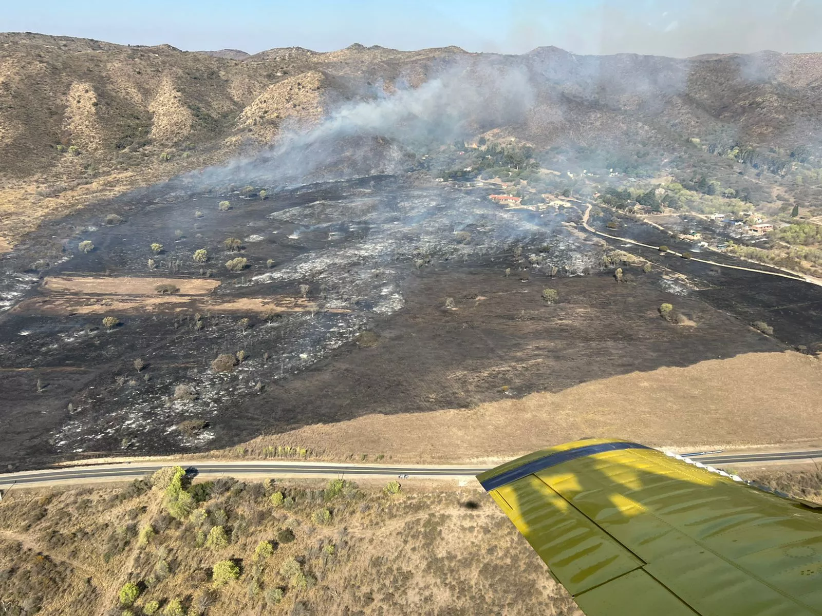 Incendios: sigue activo foco en Huerta Grande y llega a Salsipuedes