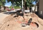 La obra de cloacas de barrio Bouchard y San Martín se encuentra en su etapa final