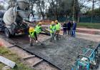 Bernarte supervisó trabajos de pavimento