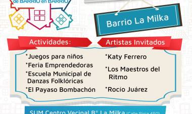La Muni de Barrio en Barrio: la tercera fecha tendrá lugar en barrio La Milka