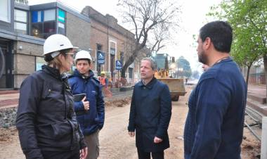 Bernarte supervisó el anexo de la obra de desagüe pluvial de la Cuenca Independencia