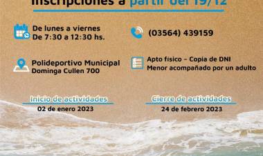 Se abren las inscripciones para el Plan Municipal de Verano 2023