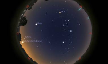 Observatorio Astronómico de la UTN: Mapa del cielo de enero