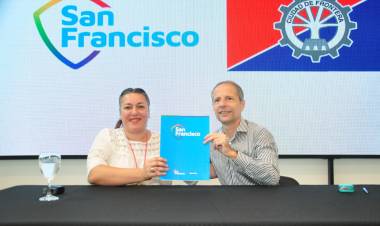 Los municipios de San Francisco y Frontera firmaron un convenio para obras conjuntas