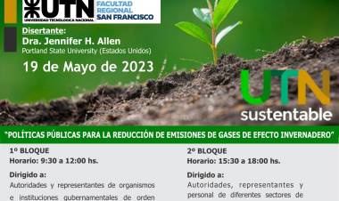 Especialista internacional disertará sobre la reducción de Gases de Efecto Invernadero