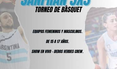 Primer torneo de básquet SANFRAN 3X3 en la ciudad