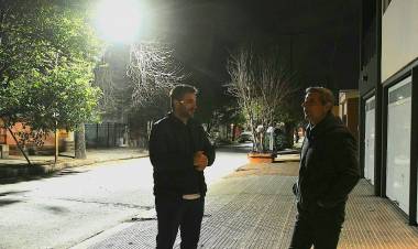 Microcentro sur: Continúa el reemplazo de luces de vapor de sodio por luminarias LED