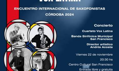 La Banda Sinfónica Municipal se presentará junto al Cuarteto de saxos Vox Latina