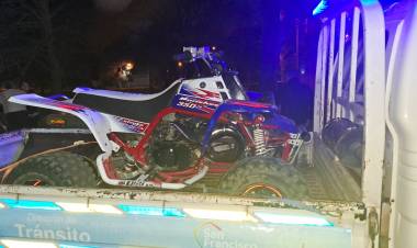 Seguridad Vial retiene un cuadriciclo por contravención a la ordenanza municipal