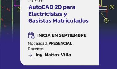 UTN San Francisco inscribe a curso de AutoCAD 2D para gasistas y electricistas