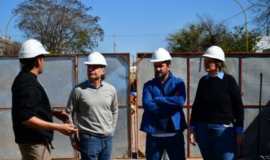 Bernarte supervisó el avance de la obra de bulevarización de 9 de Julio