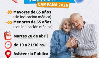 Con “Invierno protegido” se realizará una jornada de vacunación antigripal