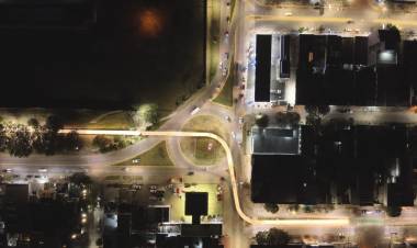La Bulevarización de 9 de Julio, paso peatonal y bicisenda a nivel y en altura suman tecnología LED