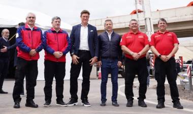 La Sociedad Bomberos Voluntarios de San Francisco estuvo presente en la inauguración del nuevo tramo de la Autovía 19
