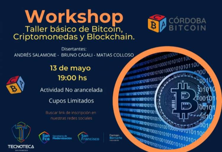 Workshop en Tecnoteca sobre Taller Básico de Bitcoin, Criptomonedas y Blockchain