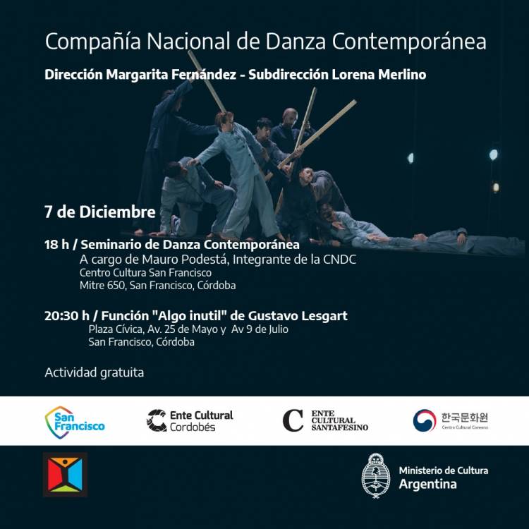 Show y Seminario gratuito de la Compañía Nacional de Danza Contemporánea