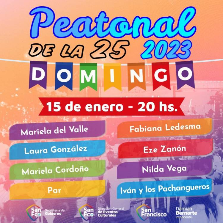 Segunda noche de “La Peatonal de la 25”