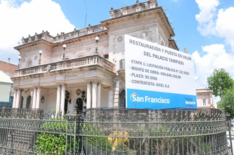 Palacio Tampieri: avanza la 1º etapa de la restauración