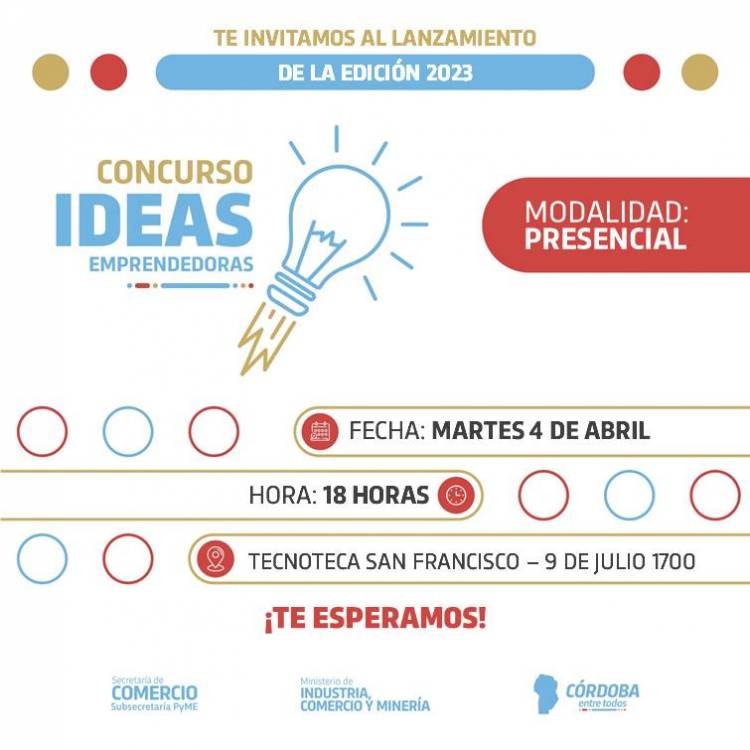 Lanzamiento del Concurso de Ideas Emprendedoras 2023