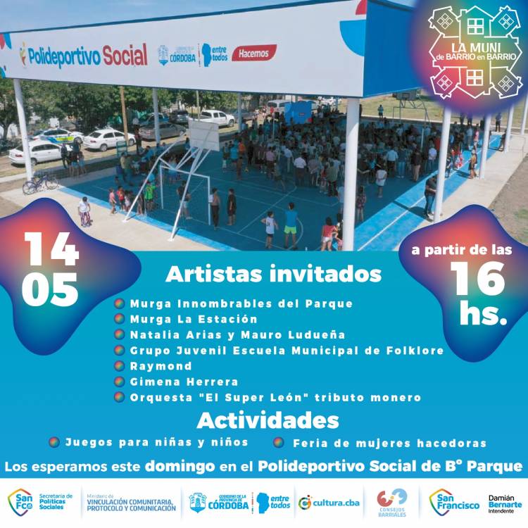 El domingo vuelve el ciclo La Muni de Barrio en Barrio