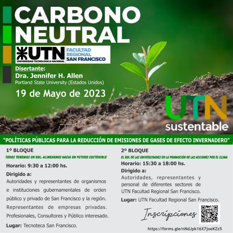 Jornada de disertación de UTN sobre Huella de Carbono y reducción de emisión de gases