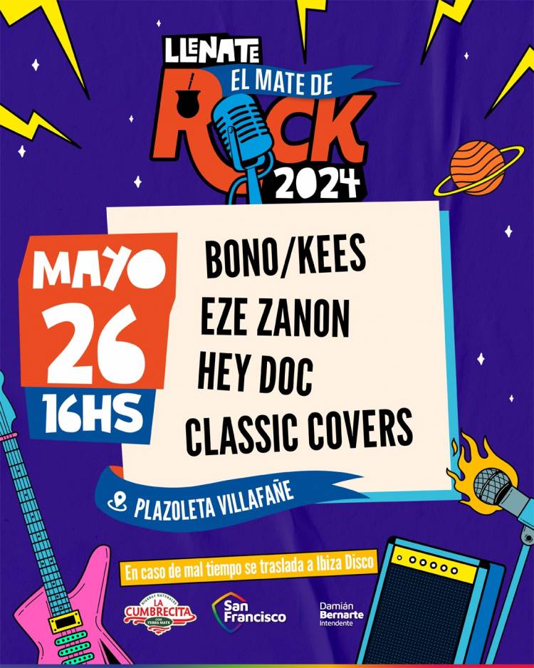 La Plazoleta Villafañe volverá a vibrar el domingo a puro rock