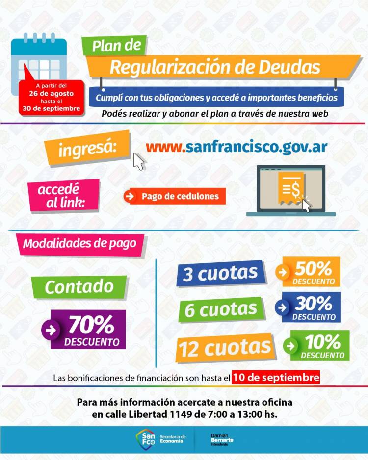 Continúa del Plan de Regularización de Deudas 2024