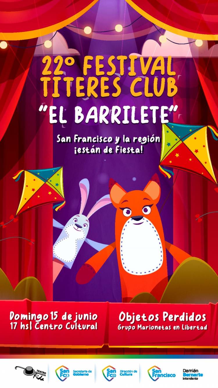 A partir de mañana San Francisco recibe el 22° Festival Títeres Club “El Barrilete”