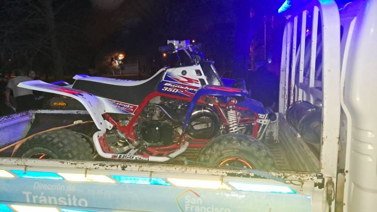 Seguridad Vial retiene un cuadriciclo por contravención a la ordenanza municipal