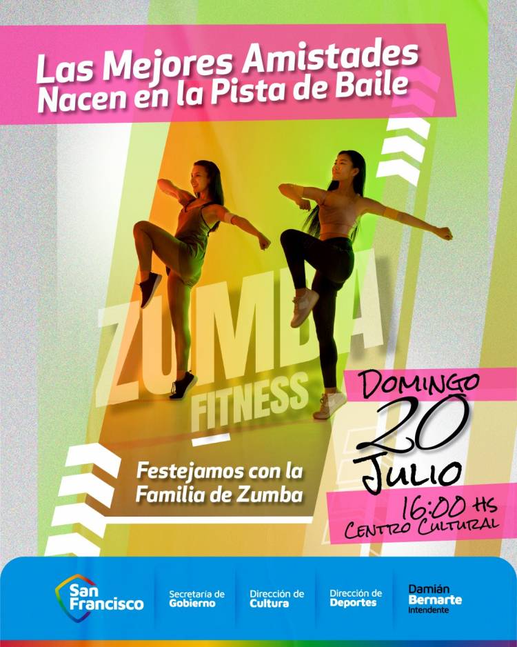 “Las mejores amistades nacen en la pista de baile”: tarde de zumba para celebrar el día del amigo