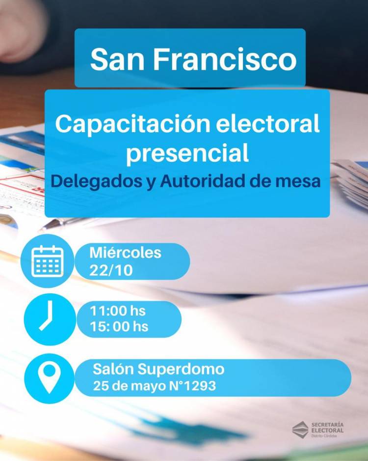 Secretaría Electoral invita  a autoridades de mesa a capacitarse