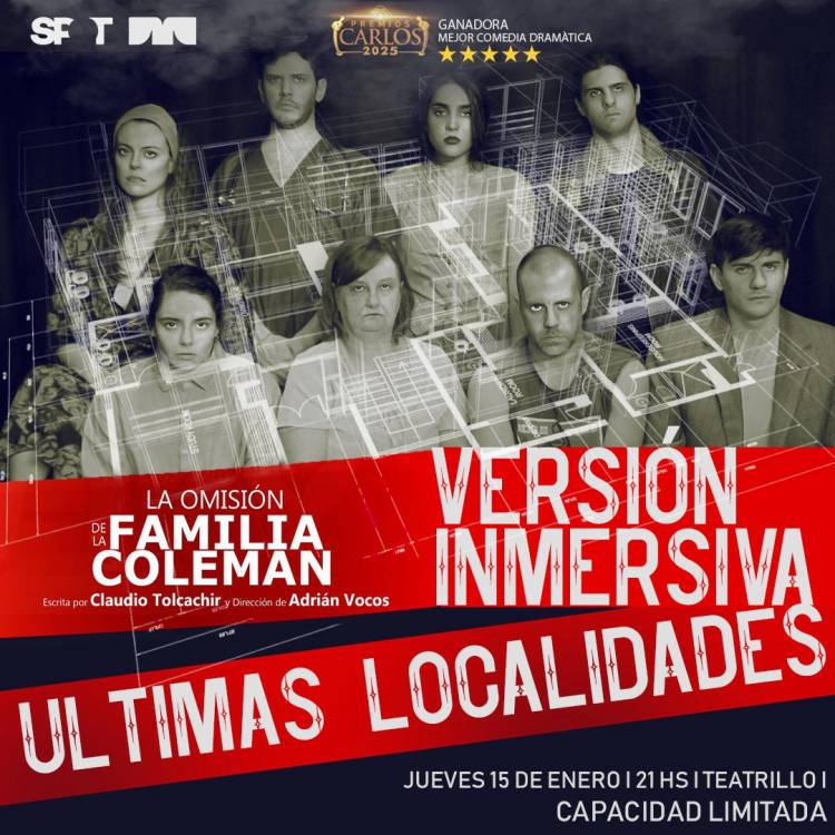 Quedan las últimas entradas para ver la versión inmersiva en San Francisco del éxito La omisión de la familia Coleman