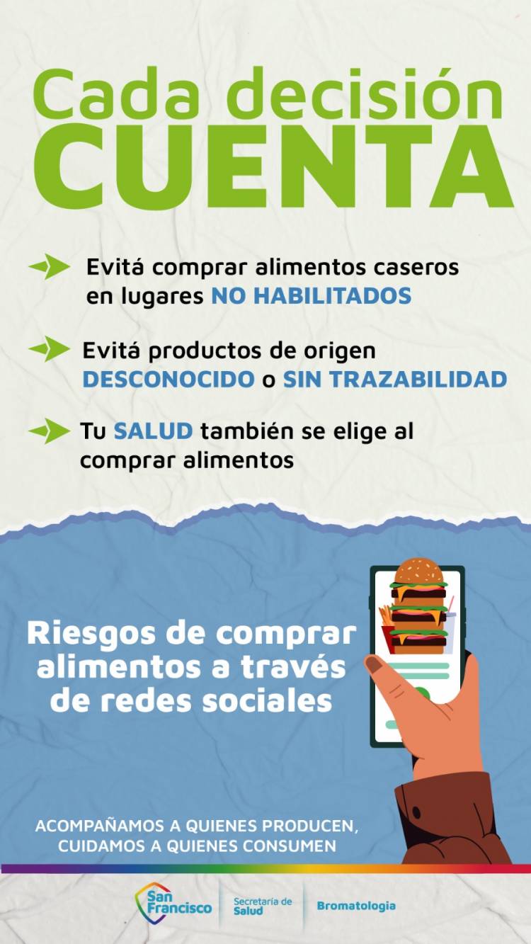 Salud advierte sobre los riesgos de comprar alimentos caseros a través de redes sociales