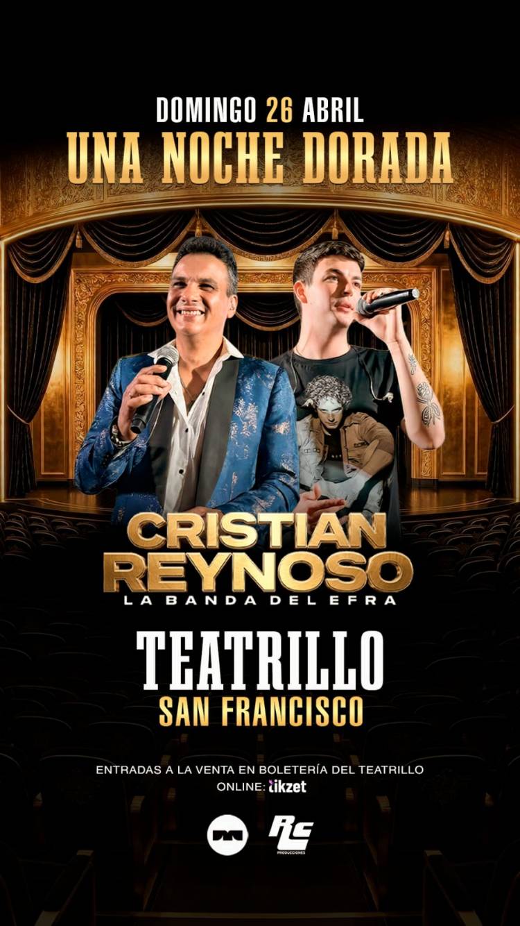 Cristian Reynoso llega a El Teatrillo con LA NOCHE DORADA para los amantes del cuarteto