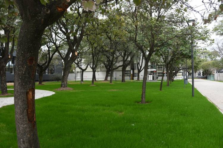 La renovada Plaza Italia suma un nuevo espacio verde y de encuentro para la comunidad