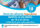 Operativo de vacunación Covid-19 para mayores de 18 años