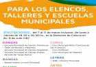 Inscripciones 2022 para los elencos, talleres y escuelas municipales