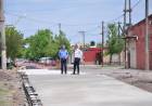 Bernarte supervisó el avance de obras de pavimentación