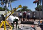 Bernarte recorrió el avance de obra de la Estación de bombeo del sistema de cloacas de barrio La Milka