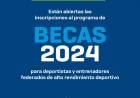 Continúan abiertas las inscripciones para el programa Becas Deportivas 2024