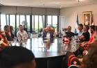 Los Halcones Rojos fueron recibidos por el gobernador Martín Llaryora