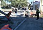 El municipio intensifica las tareas de bacheo y reparación de adoquinado en sectores estratégicos