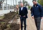 Bernarte supervisó el avance de la obra de gas natural en barrio La Milka