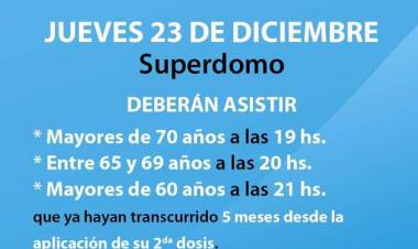 El jueves tendrá lugar un importante operativo de vacunación de refuerzo Covid-19