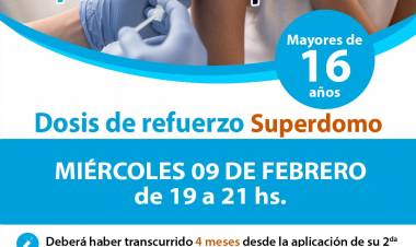 Operativo de vacunación Covid-19 para mayores de 16 años