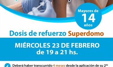 Operativo de vacunación Covid-19 para mayores de 14 años