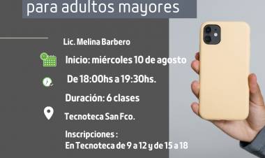 Curso de manejo de celulares para adultos mayores 