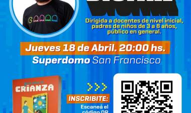 Seba Bortnik disertará en la ciudad sobre crianza digital