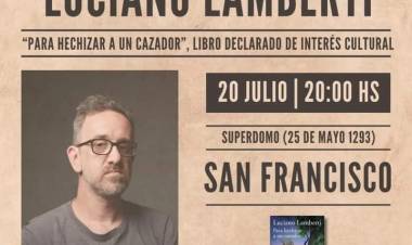 El escritor Luciano Lamberti presentará su último libro en el Superdomo